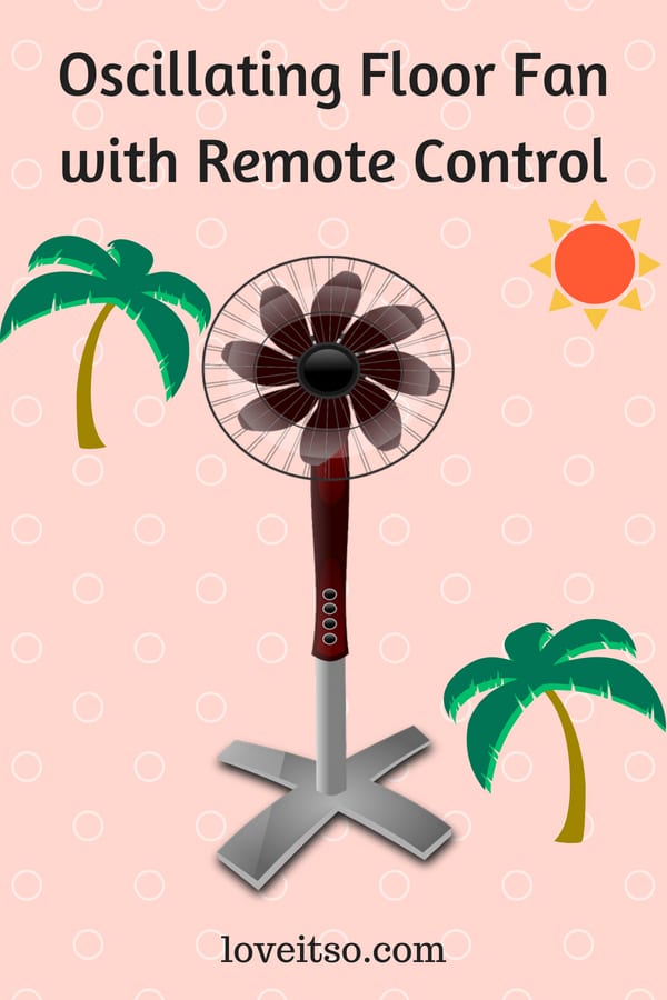 Oscillating Floor Fan with Remote Control